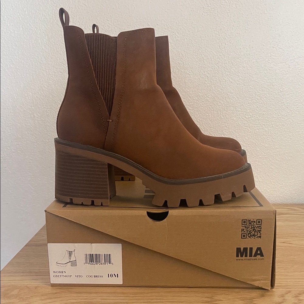 MIA Women's Brown Heeled Boots